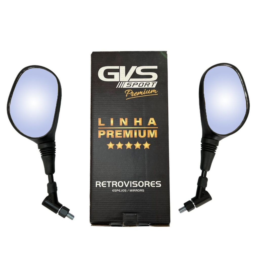 Retrovisor Xt 660 Rosca Honda Gvs Giro Original Convexa Azul Anti Reflexo Linha Premium Par em Oferta na Shopee