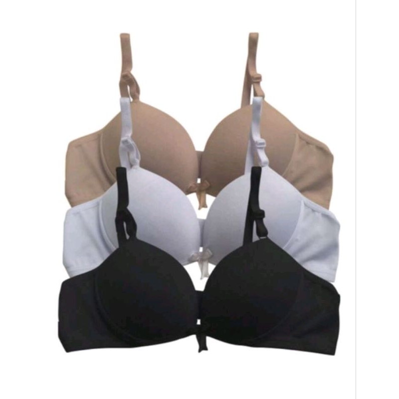 Kit 3 Sutien Com Bojo Infantil Sutia Sem Arco Conforto Sutiã Menina Moça se em Oferta na Shopee