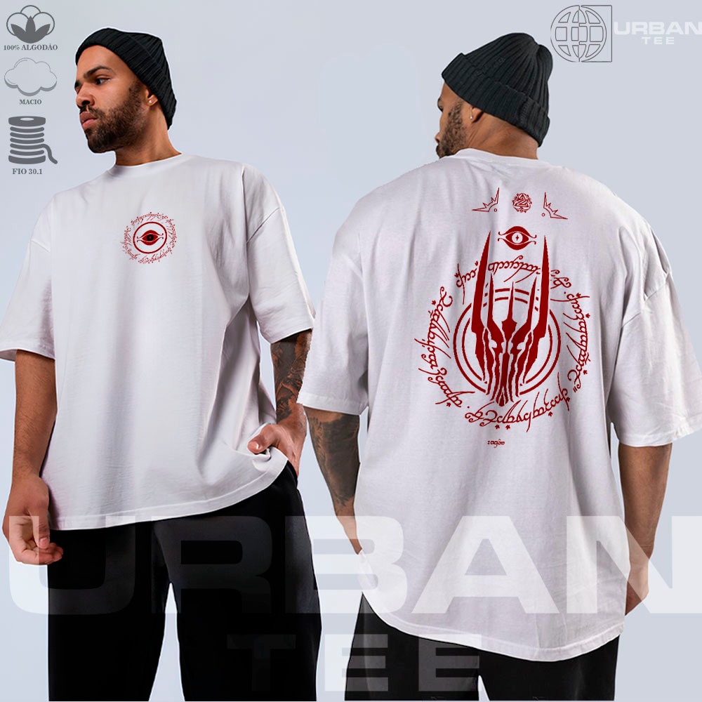 Camiseta Senhor Dos Anéis Stronghold Of Saouron Red Mode Style Unissex