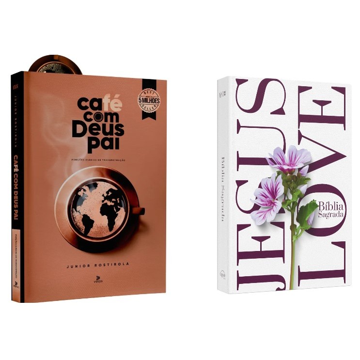 Kit Café com Deus Pai 2025 + Bíblia Sagrada | NVI | Jesus Love - Books & Magazines