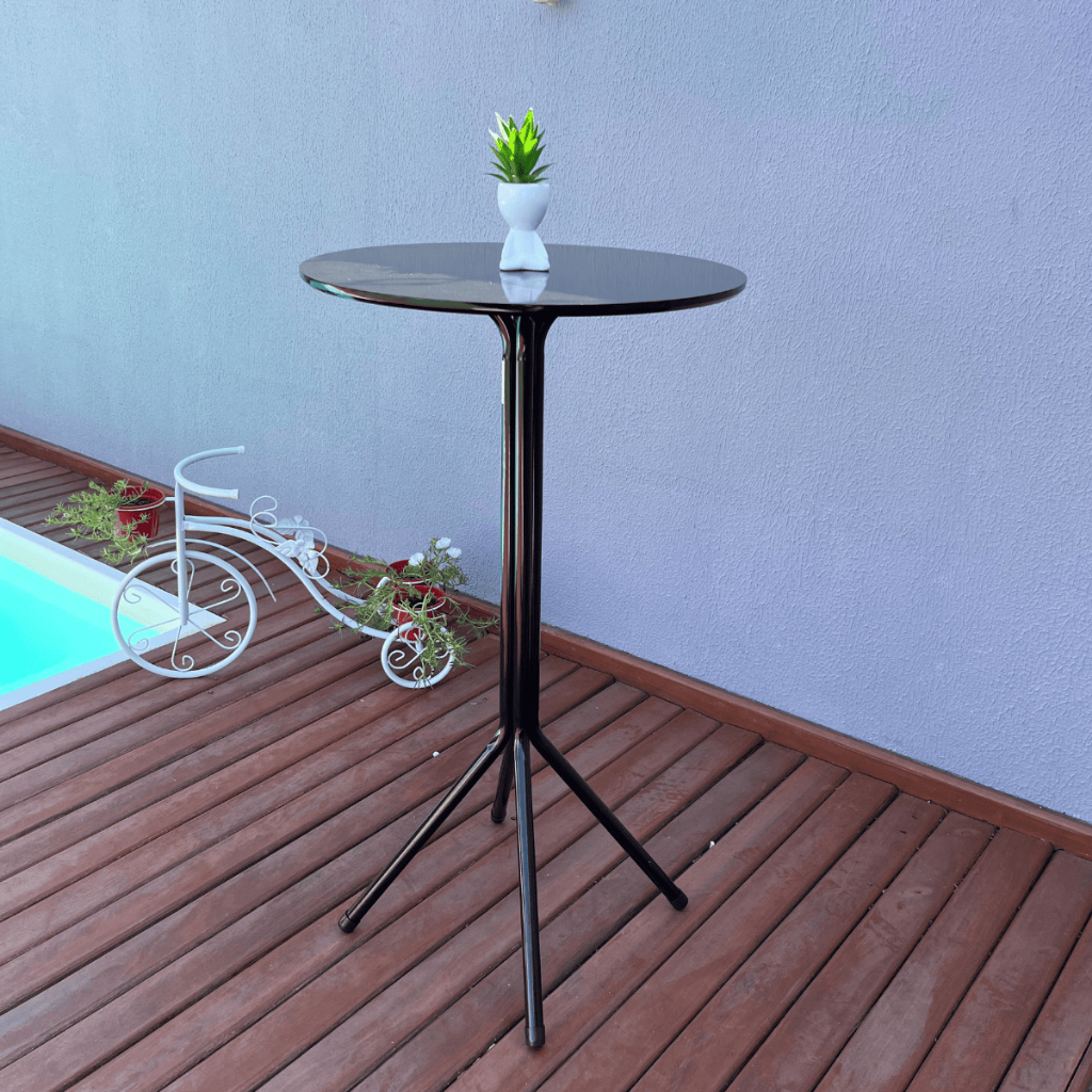 Mesa Bistrô Redonda Alta/Baixa Elegante Ideal Para Decoração Casa Bar Envio Imediato em Oferta na Shopee
