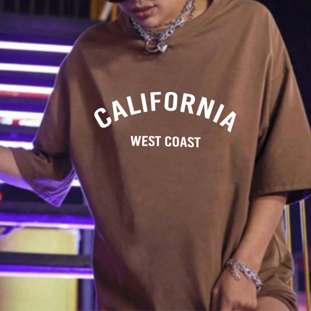 Camiseta Oversized Streetwear Feminina California