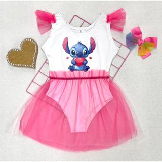 Fantasia Infantil Stit Lilo Carnaval Festa Criança Infanto Juvenil de 1 a 14 anos Menina Temático Body Saia em Oferta na Shopee