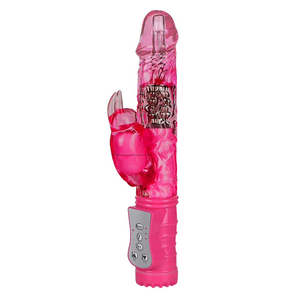 Vibrador Feminino Rotativo Vai E Vem Recarregável Giratório USB Rabbit