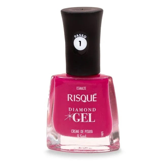 Esmalte Risque Diamond Gel Creme de Pitaya 9,5,ml em Oferta na Shopee