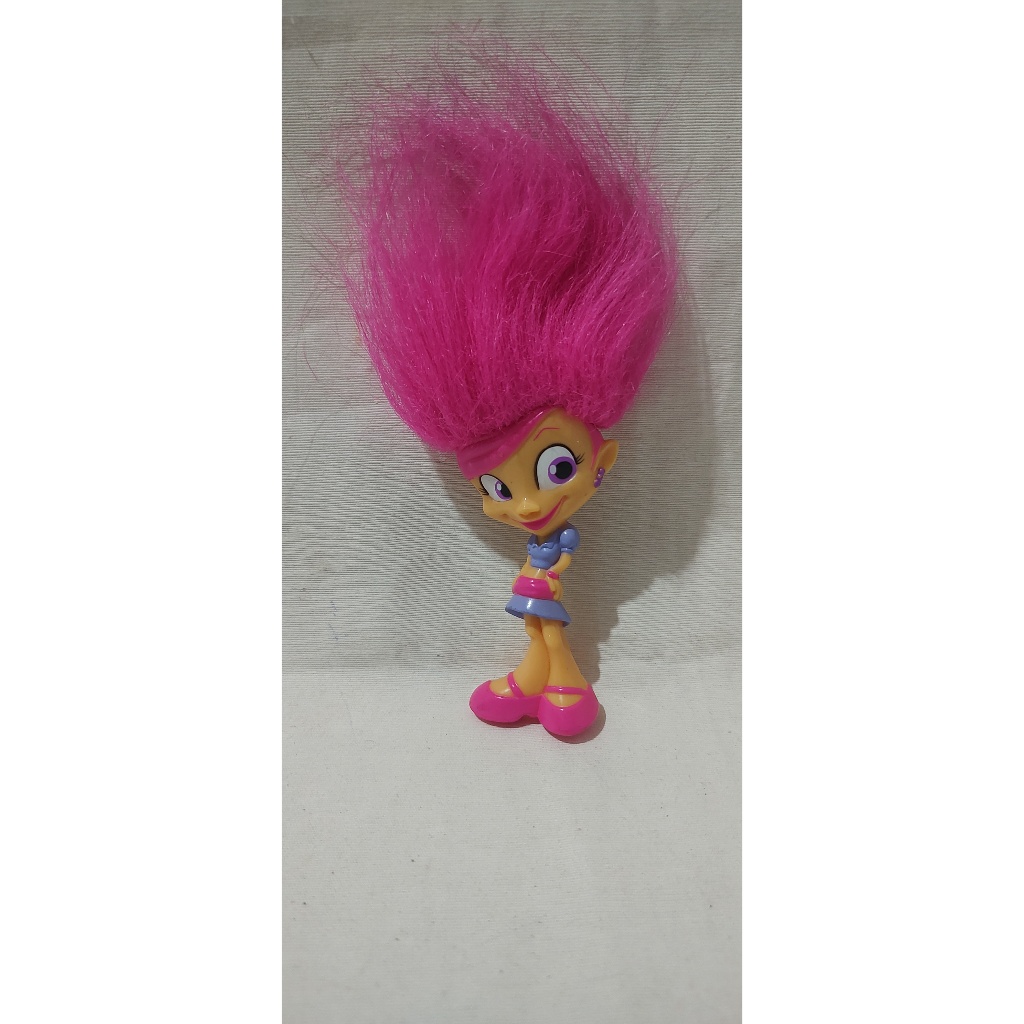 Boneca Miniatura Cabelo Rosa Mc Donalds Bratz Trollz 9Cm