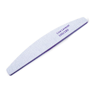 Lixa Bomerangue Meia Lua - Lixa Para Unhas de Acrigel Porcelana Fibra Manicures.