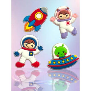 Kit  8 Aplique Emborrachado Foguete Astronauta Laços Tiaras Prendedores Artesanato em Oferta na Shopee