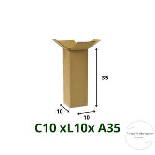 Verpel Embalagens 100 Caixas de Papelão 10x10x35 E-commerce e Cosméticos em Oferta na Shopee