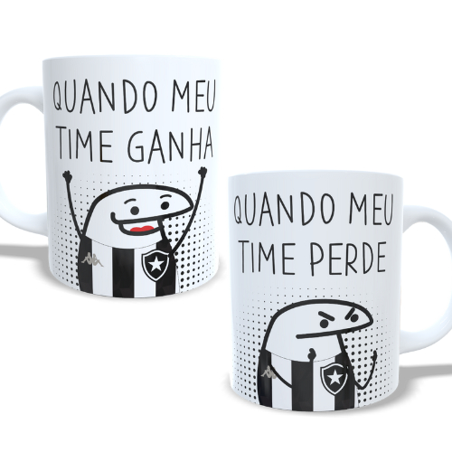 Caneca personalizada Botafogo Flork - quando meu time ganha quando meu time perde em Oferta na Shopee