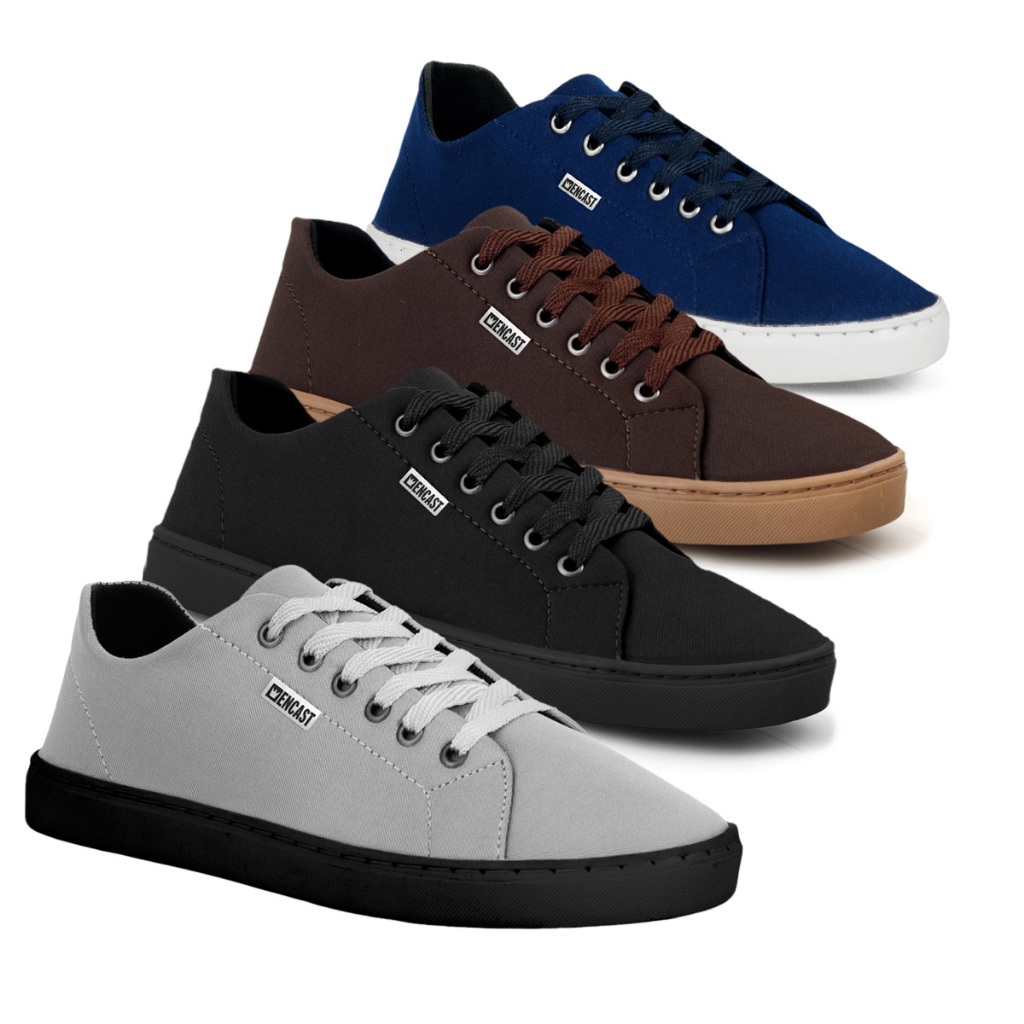 KIT 4 pares de tênis conforto e estilo em um modelo descolado