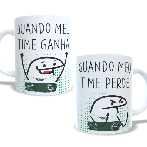 Caneca personalizada Goias Flork - quando meu time ganha quando meu time perde