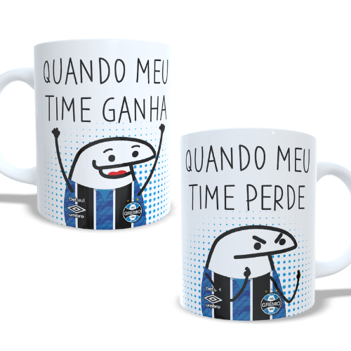 Caneca personalizada Gremio Flork - quando meu time ganha quando meu time perde