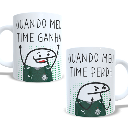 Caneca personalizada Palmeiras Flork - quando meu time ganha quando meu time perde em Oferta na Shopee