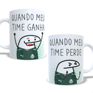Caneca personalizada Palmeiras Flork - quando meu time ganha quando meu time perde em Oferta na Shopee