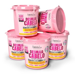 Combo Com 5 Máscaras Desmaia Cabelo Forever Liss 350G em Oferta na Shopee
