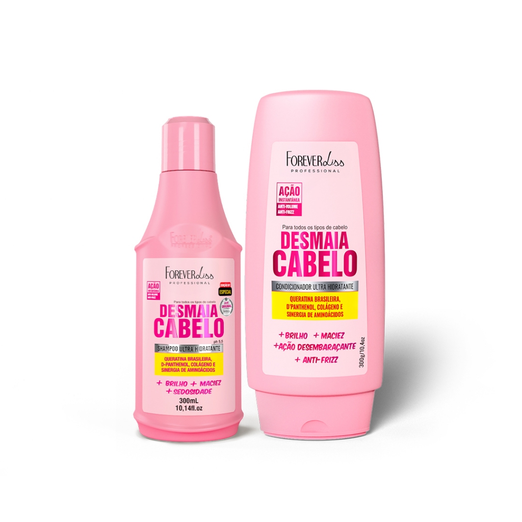 Kit Desmaia Cabelo Shampoo E Condicionador Forever Liss em Oferta na Shopee