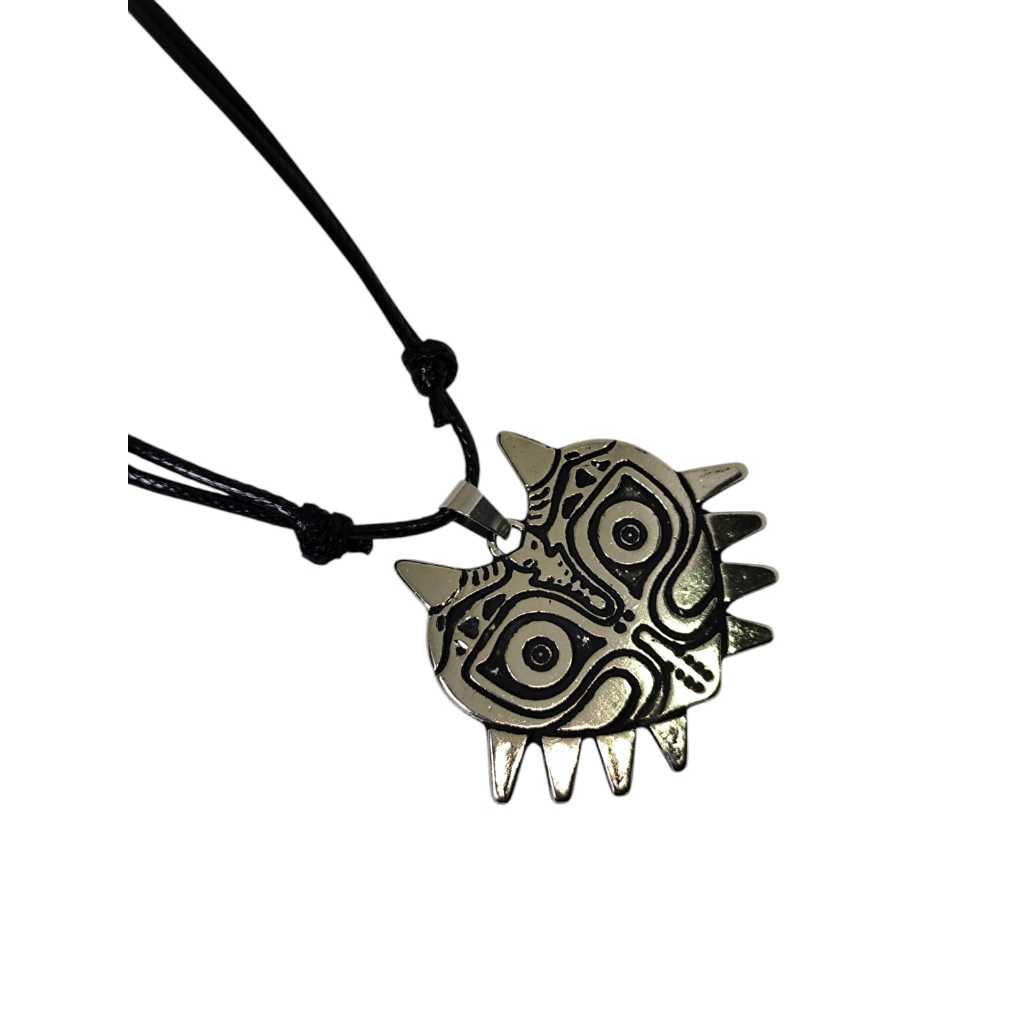 Colar Cordão Ajustável De Metal Prata Máscara Majora's Do Jogo Zelda Presente
