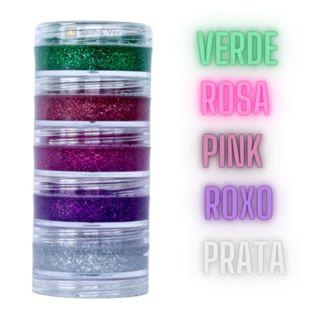 Gel Glitter Torre 5 cores Secundaria Maquiagem Artística em Oferta na Shopee