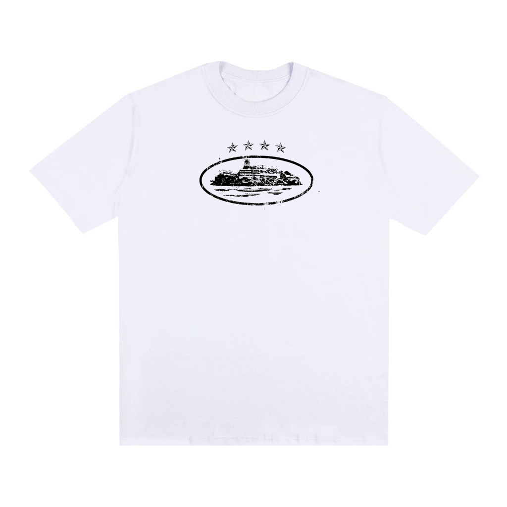 Camiseta OVERSIZED estampada branca blusa camisa Streetwear em algodão 30.1 modelo Cortez branca Premium OVERSIZED