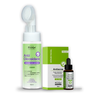 Kit Skin Care Cuidados com a Pele Mousse Facial Sérum Face Beautiful em Oferta na Shopee