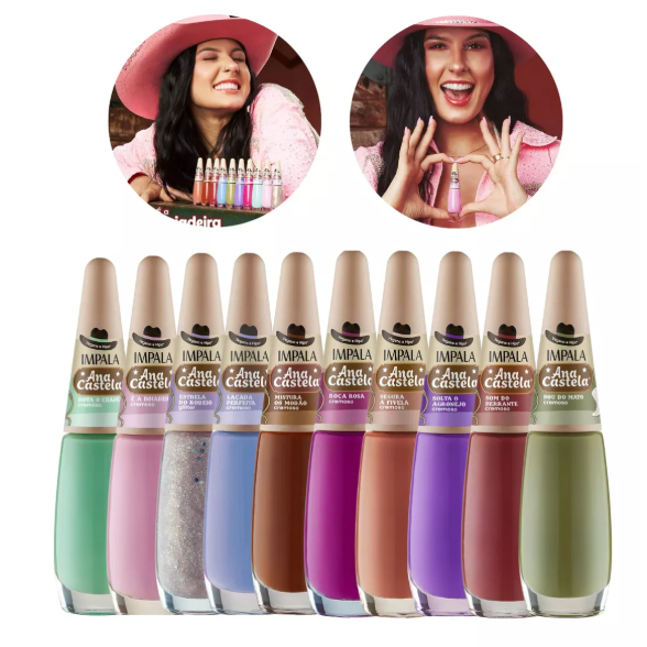 KIT ESMALTES ANA CASTELA IMPALA NOVA COLEÇÃO COMPLETA