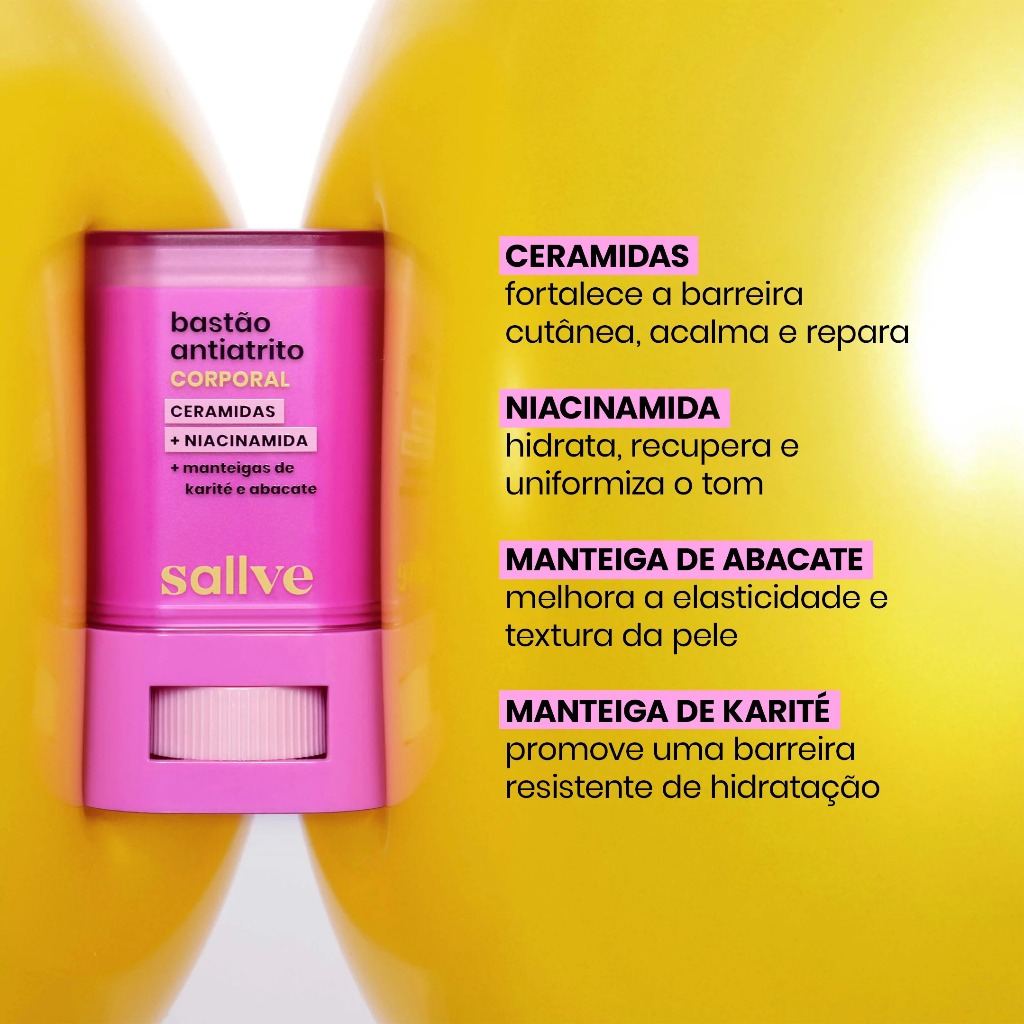 Bastão Hidratante Antiatrito Sallve 15g Val 2027