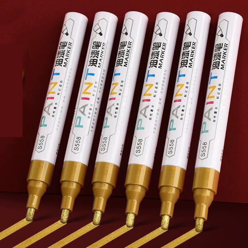 Kit 3/6/9/12 Caneta Marcador Permanente Colorido Acrílica Tipo Posca Para Cerâmica Metal Tecido Desenho