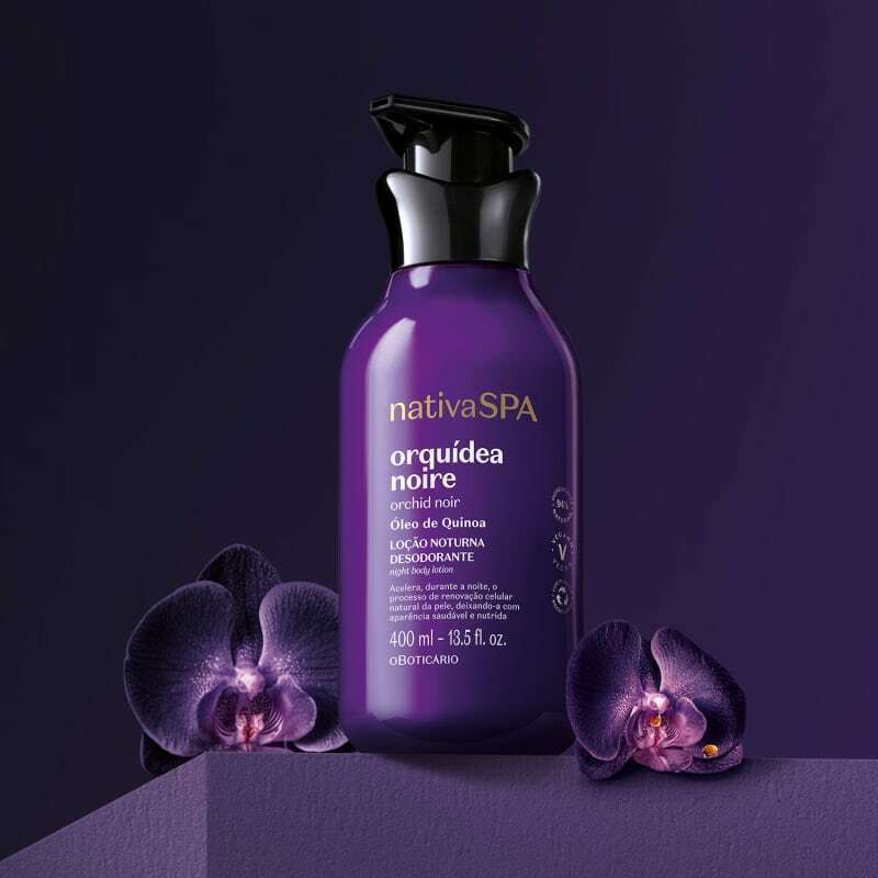 Loção Noturna Desodorante Corporal Nativa SPA Orquídea Noire 400ml Boticário Cuidado Feminino Original
