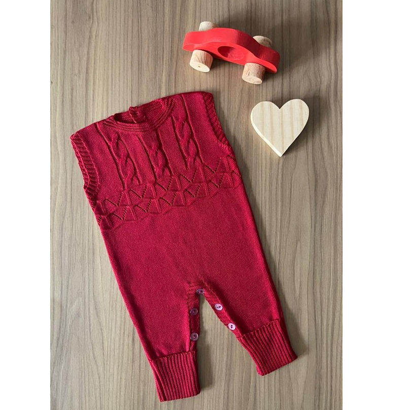 Macacão Regata Trança RN Menino Menina Récem Nascido Tricô Bebê em Oferta na Shopee