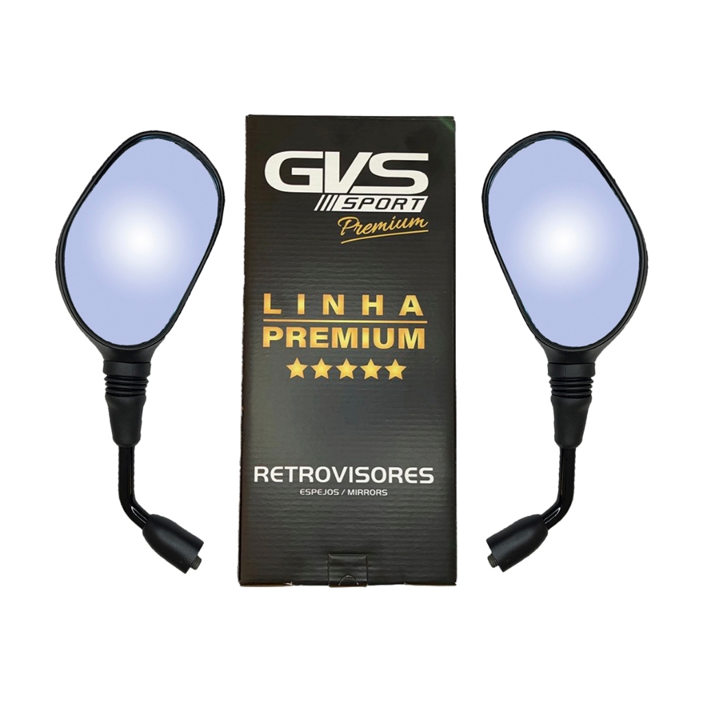 Retrovisor Xt 660 Rosca Yamaha Haste Modelo Fixo Convexa Azul Gvs Premium Par em Oferta na Shopee