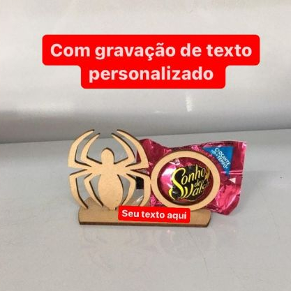 Kit 25 Porta Bombom Homem Aranha Personalizada Super Heróis Em Mdf Lembrancinha Tematica