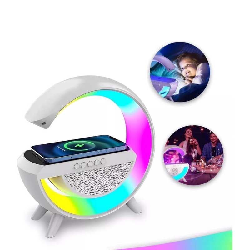 G Speaker Smart Station Luminária Caixa De Som E Carregador Cor Branco New