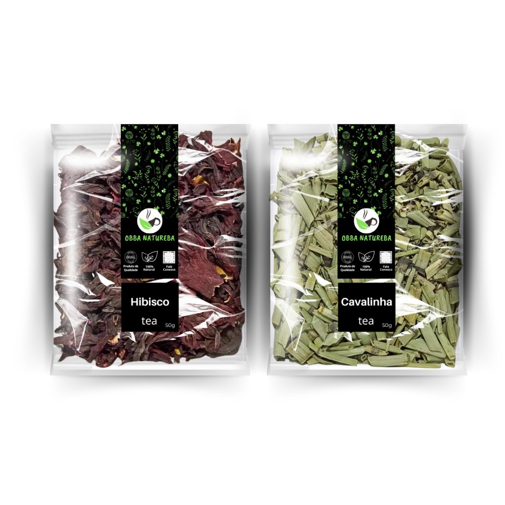 Hibisco e Cavalinha para Chá | Ervas 100% Puras - Pacotes com 50g cada em Oferta na Shopee