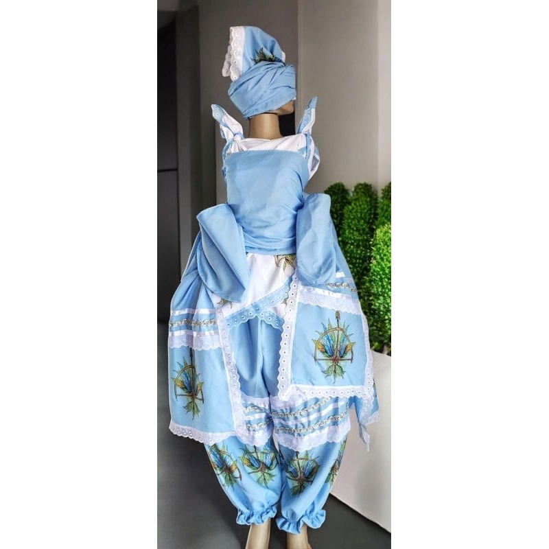 Vestido Azul de Oxossi - Run Ode - Oke Aro Oxossi - Run Oxossi