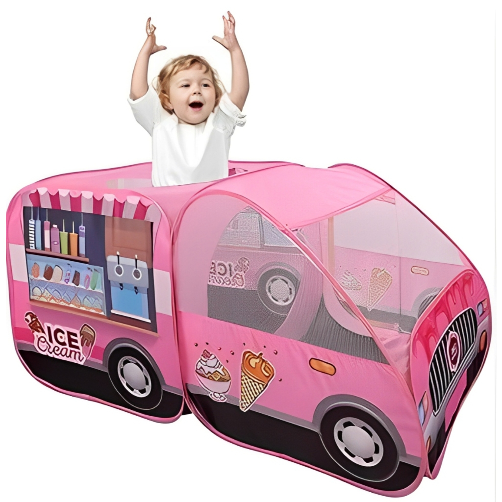 Barraca Caminhãozinho De Sorvete - P/ 2 Crianças - Poliéster Premium - Anti-Mosquito - Inmetro em Oferta na Shopee