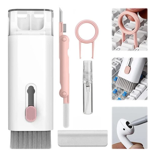 Kit de Limpeza 7 em 1 Multifunção Teclado Fones PC Celulares kit de escova de limpeza de teclado 7 em 1 multifuncional em Oferta na Shopee