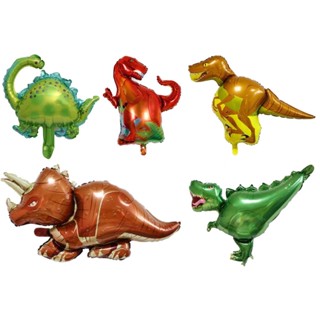Kit 5 Balões Metalizado 30cm Cada Dinossauro Jurássico em Oferta na Shopee