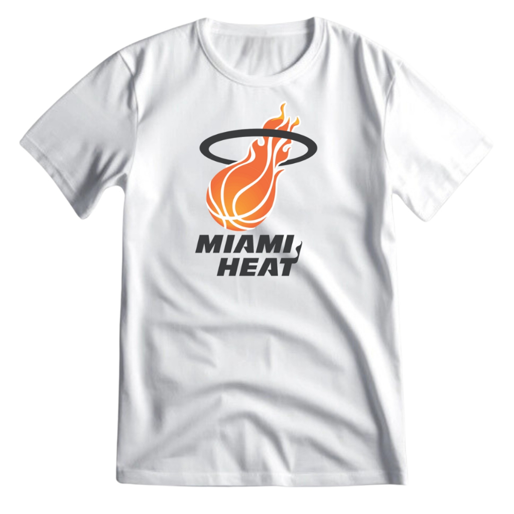 Camiseta Miami Heat Camisa Oficial NBA Time Basquete Blusa Masculina 100% Algodão Premium