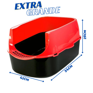 Caixa De Areia Para Gatos Grande Com Pá + Comedouro Banheiro Sanitário Com Bordas Altas em Oferta na Shopee