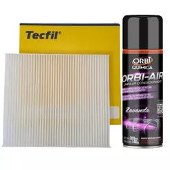 Kit Filtro Ar Condicionado Cabine E Higienizador GM Novo Onix Plus Sedan Turbo
