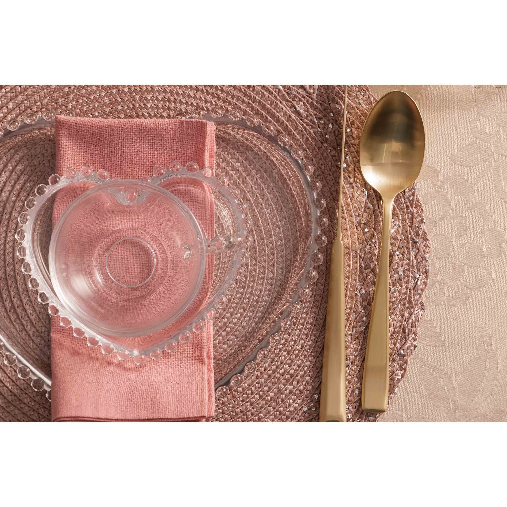 Prato Wolff Pearl de Cristal Incolor 25cm x 22cm x 2cm