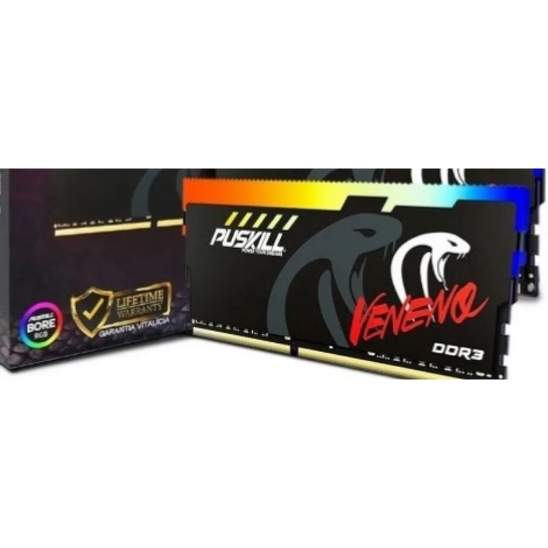 Memória RAM RGB DDR3 8GB 1600MHz 12800S Udimm PC Game, Desktop