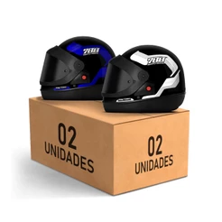 Kit Capacete Fechado Moto Masculino Feminino Pro Tork Sport Moto 788 Viseira Fumê Automático Branco