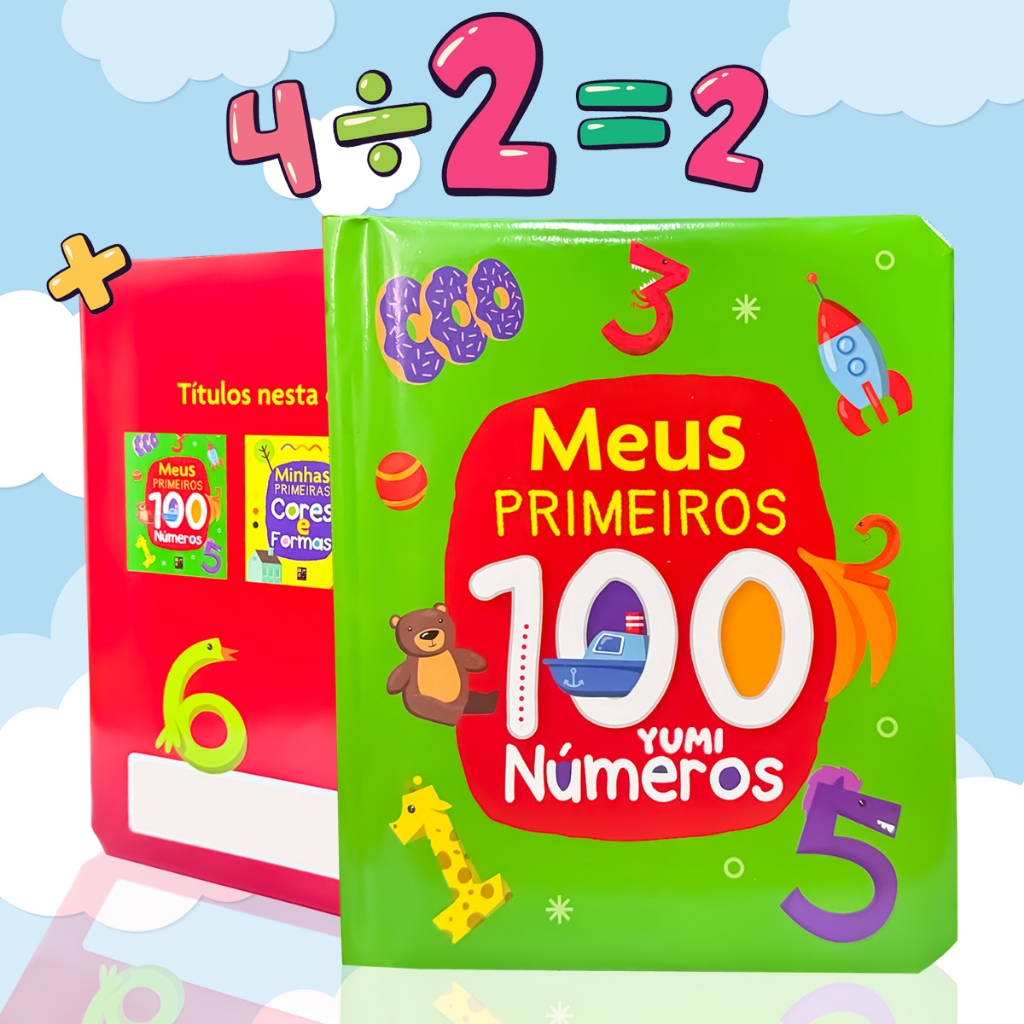 Livro Infantil Bebê Minhas Primeiras Palavras 100 Números Capa Dura Premium em Oferta na Shopee