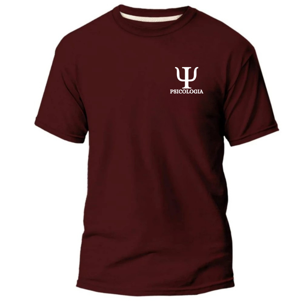 CAMISETA MASCULINA PSICOLOGIA FACULDADE MANGA CURTA 100%ALGODAO em Oferta na Shopee