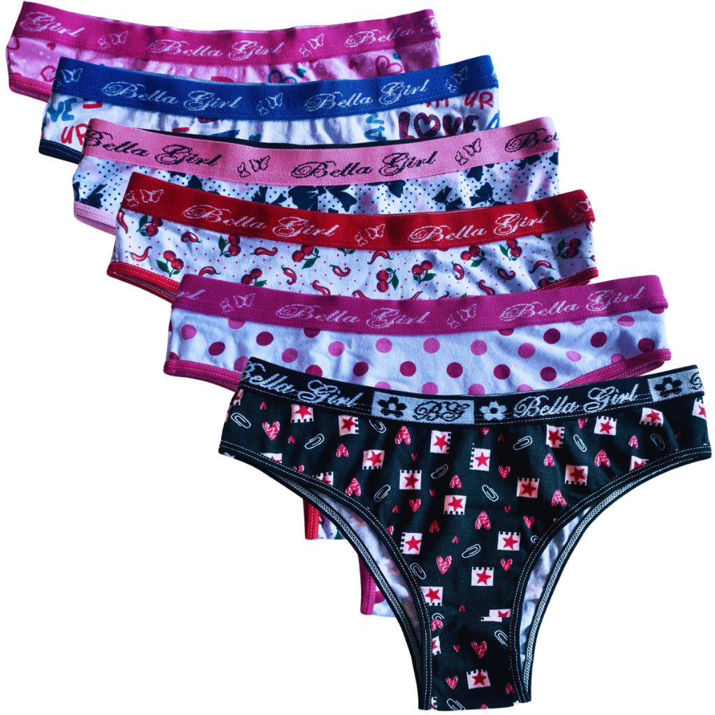 Kit 6 Calcinhas Tanga Algodão Cós Largo Elástico em Oferta na Shopee