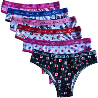 Kit 6 Calcinhas Tanga Algodão Cós Largo Elástico em Oferta na Shopee