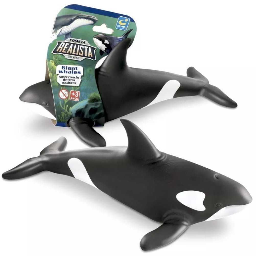 Brinquedo Baleia Orca Em Vinil Macio Super Realista - Envio Imediato -