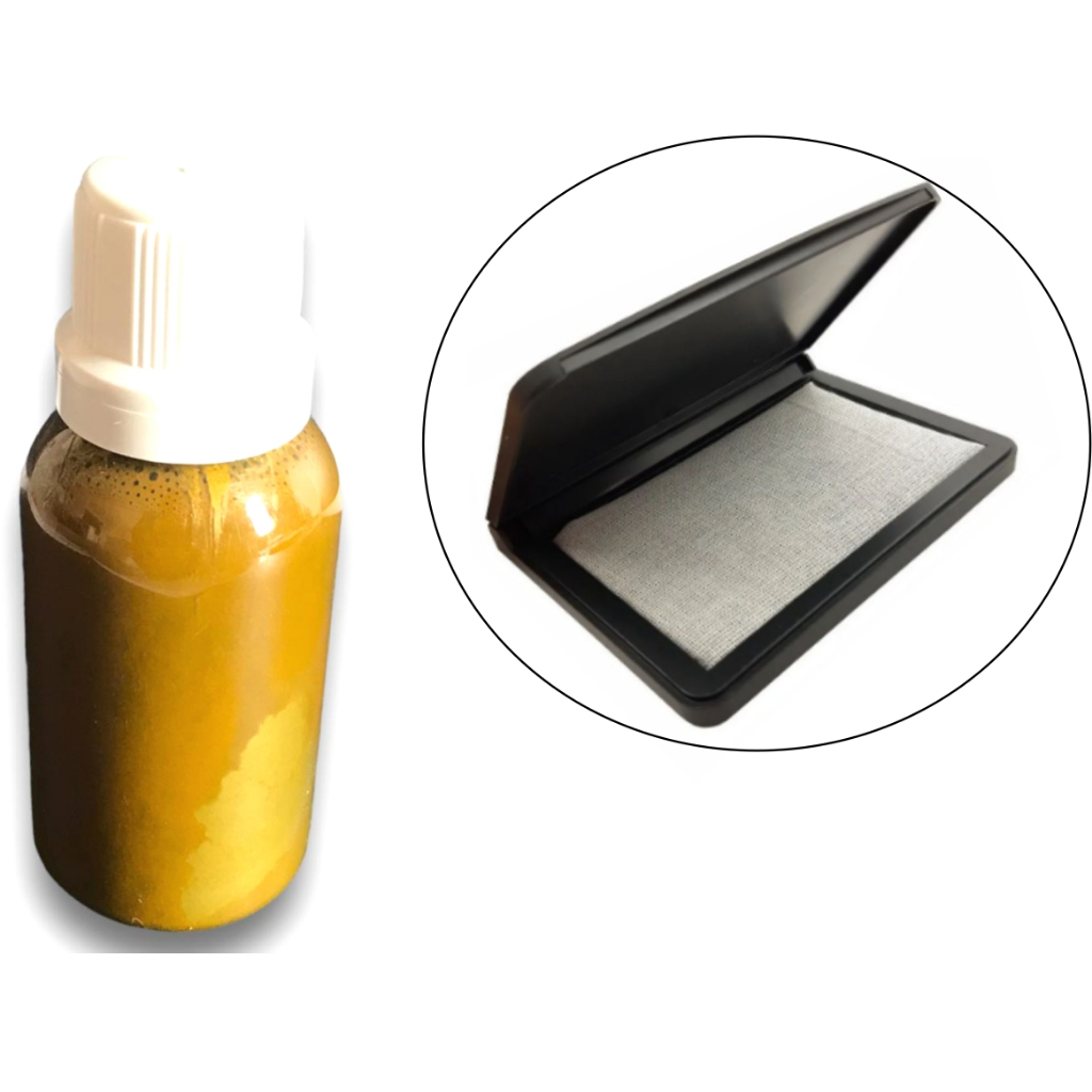 Almofada Com Tinta Ouro Dourada e Carimbeira em Oferta na Shopee